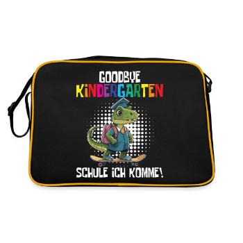 Inscription à l’école Dino Retour à l’école - Sac Retro - noir/or - Dos
