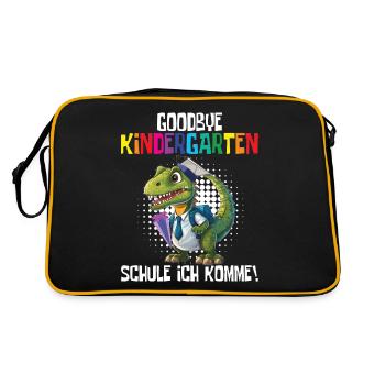 Inscription à l’école Dino Retour à l’école - Sac Retro - noir/or - Dos