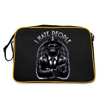 I Hate People - Retro Bag - black/gold - Back