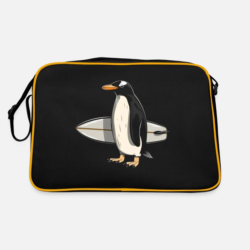 Cadeau pingouin surfeur vintage surf Sac Retro
