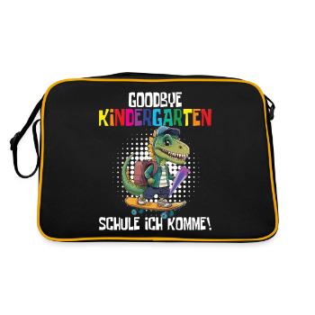 Inscription à l’école Dino Retour à l’école - Sac Retro - noir/or - Dos