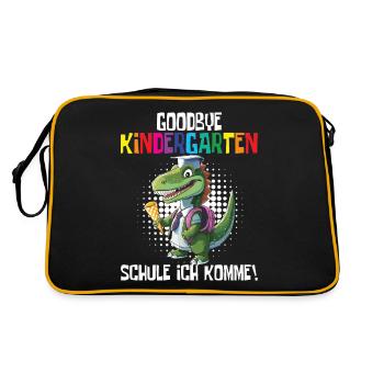 Inscription à l’école Dino Retour à l’école - Sac Retro - noir/or - Dos
