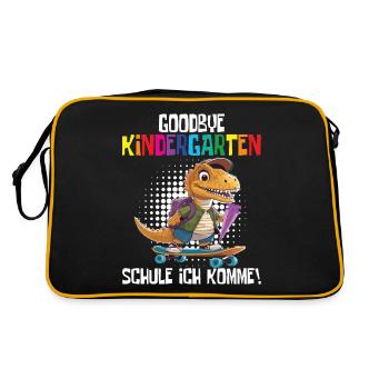 Inscription à l’école Dino Retour à l’école - Sac Retro - noir/or - Dos