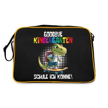 Inscription à l’école Dino Retour à l’école - Sac Retro - noir/or - Dos