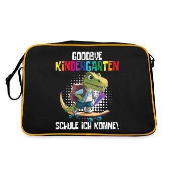Inscription à l’école Dino Retour à l’école - Sac Retro - noir/or - Dos
