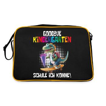 Inscription à l’école Dino Retour à l’école - Sac Retro - noir/or - Dos