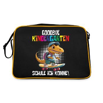 Inscription à l’école Dino Retour à l’école - Sac Retro - noir/or - Dos