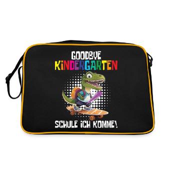 Inscription à l’école Dino Retour à l’école - Sac Retro - noir/or - Dos