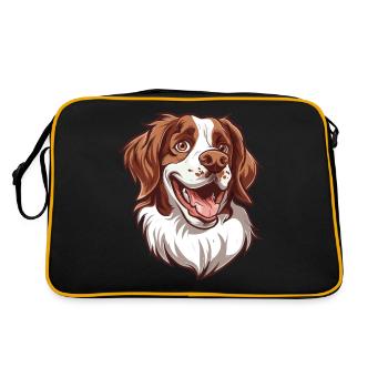 Epagneul Breton Épagneul breton | Caricature - Sac Retro - noir/or - Dos