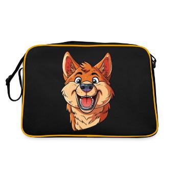 Finnish Spitz | Finnish Spitz | Cartoon Artwork - Retro Bag - black/gold - Back