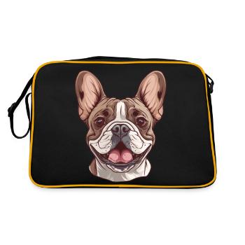 Bouledogue Français | Bouledogue français | Frenchi - Sac Retro - noir/or - Dos