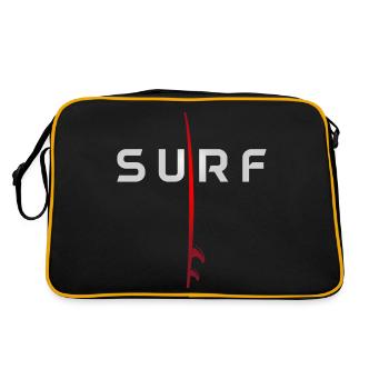 Surfing Vintage Surfer Gift - Retro Bag - black/gold - Back