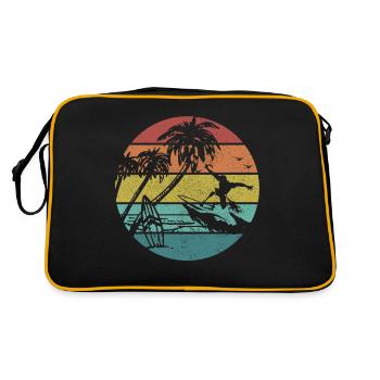 Surfing Vintage surfeur cadeau - Sac Retro - noir/or - Dos