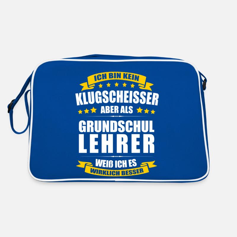 Ich Bin Kein Klugscheisser Grundschullehrer Lehrer Retro Tasche