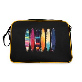 Surfing Vintage surfeur cadeau - Sac Retro - noir/or - Dos