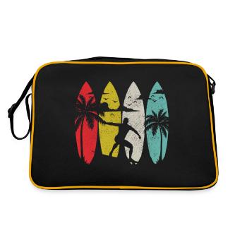 Surfing Vintage surfeur cadeau - Sac Retro - noir/or - Dos