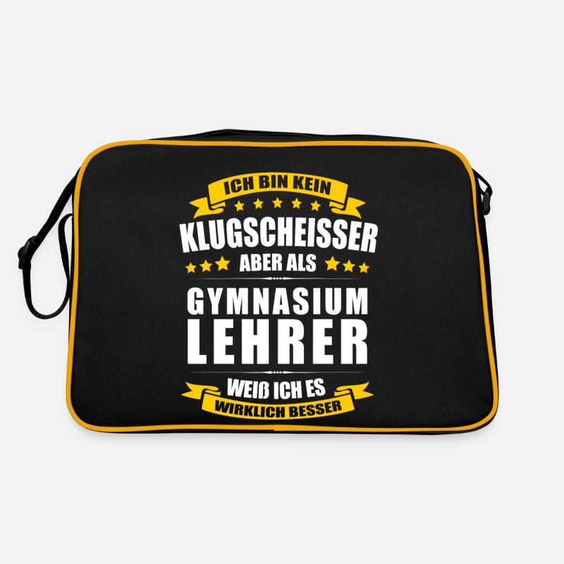 Ich Bin Kein Klugscheisser Gymnasiumlehrer Lehrer Retro Tasche