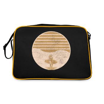 Surfing Vintage surfeur cadeau - Sac Retro - noir/or - Dos