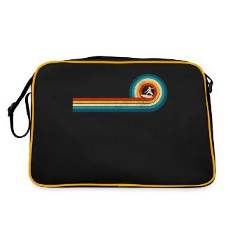 Surfing Vintage Surfer Gift - Retro Bag - black/gold - Back