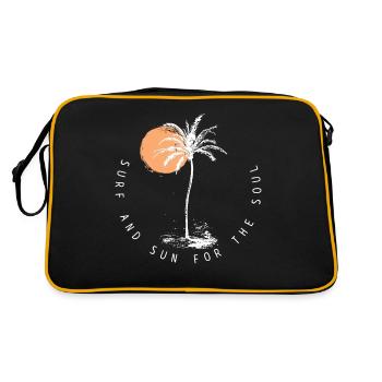 Surfing Vintage Surfer Gift - Retro Bag - black/gold - Back