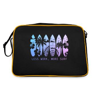 Surfing Vintage Surfer Gift - Retro Bag - black/gold - Back