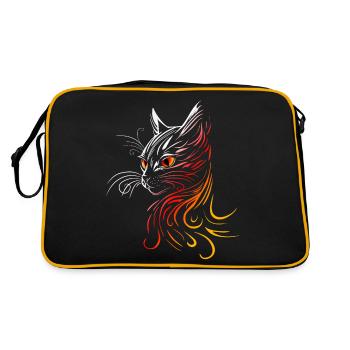Cat Head Cat - Retro Bag - black/gold - Back