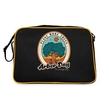 Environmental Awareness Tree Planting Arbor Day - Retro Bag - black/gold - Back