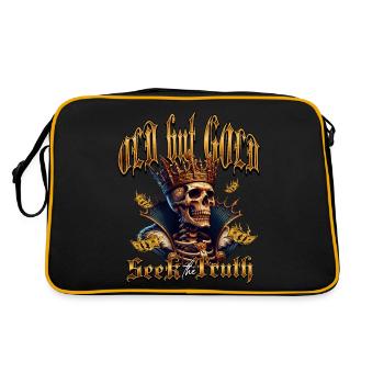 Old but Gold Seek The Truth with Skull - Retro Bag - black/gold - Back