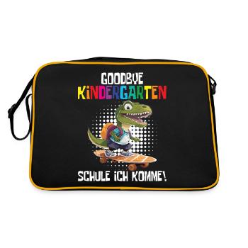 Inscription à l’école Dino Retour à l’école - Sac Retro - noir/or - Dos