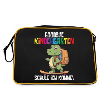 Inscription à l’école Dino Retour à l’école - Sac Retro - noir/or - Dos