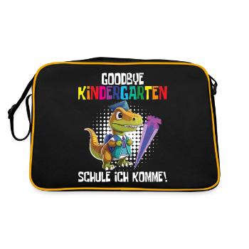 Inscription à l’école Dino Retour à l’école - Sac Retro - noir/or - Dos
