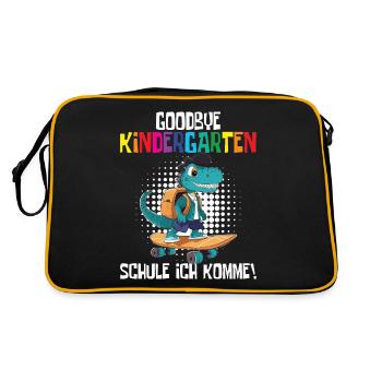 Inscription à l’école Dino Retour à l’école - Sac Retro - noir/or - Dos