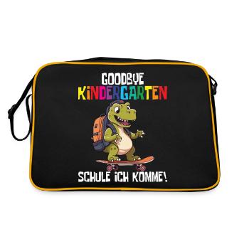 Inscription à l’école Dino Retour à l’école - Sac Retro - noir/or - Dos
