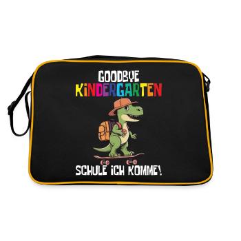 Inscription à l’école Dino Retour à l’école - Sac Retro - noir/or - Dos