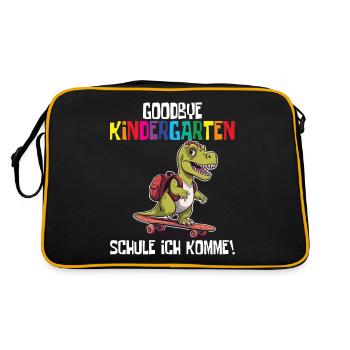 Inscription à l’école Dino Retour à l’école - Sac Retro - noir/or - Dos