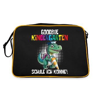 Inscription à l’école Dino Retour à l’école - Sac Retro - noir/or - Dos