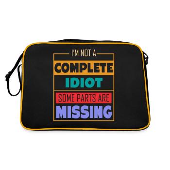 I'm not a complete idiot, some parts are missing - Retro Bag - black/gold - Back