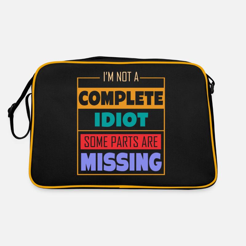 Ich Bin Kein Vollidiot Einige Teile Fehlen Retro Tasche