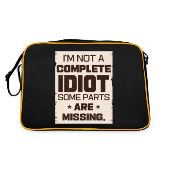 I'm not a complete idiot, some parts are missing - Retro Bag - black/gold - Back