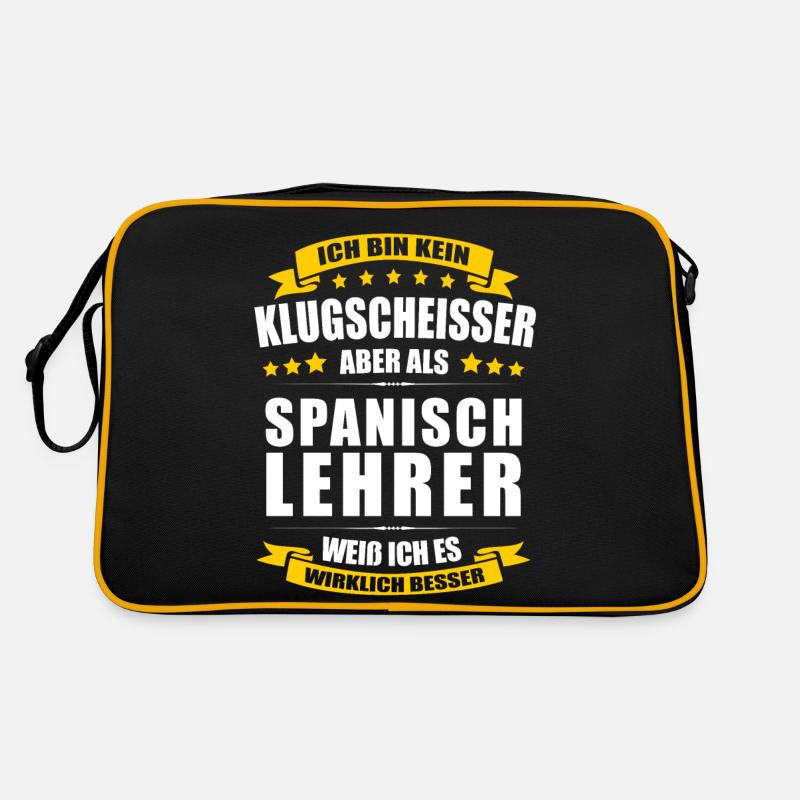 Ich Bin Kein Klugscheisser Spanischlehrer Lehrer Retro Tasche