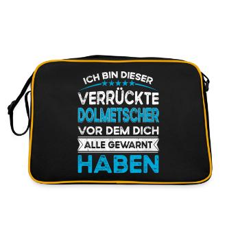 Je suis cet interprète fou légendaire - Sac Retro - noir/or - Dos