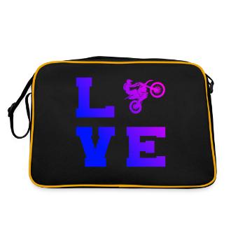Dirt Bike Femme Dirt Bike Freestyle Motocross - Sac Retro - noir/or - Dos