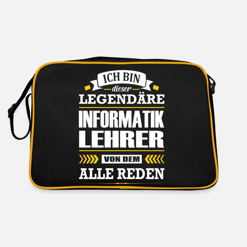 Ich Bin Dieser Legendäre Informatiklehrer Lehrer Retro Tasche
