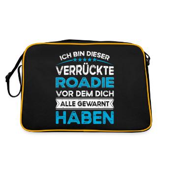 I'm this lazy crazy roadie - Retro Bag - black/gold - Back