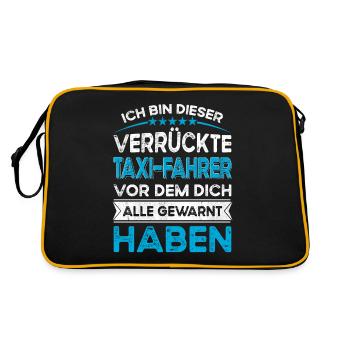 I'm this legendary crazy taxi driver - Retro Bag - black/gold - Back