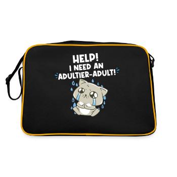 Aide J’ai besoin d’un adulte adulte - Sac Retro - noir/or - Dos