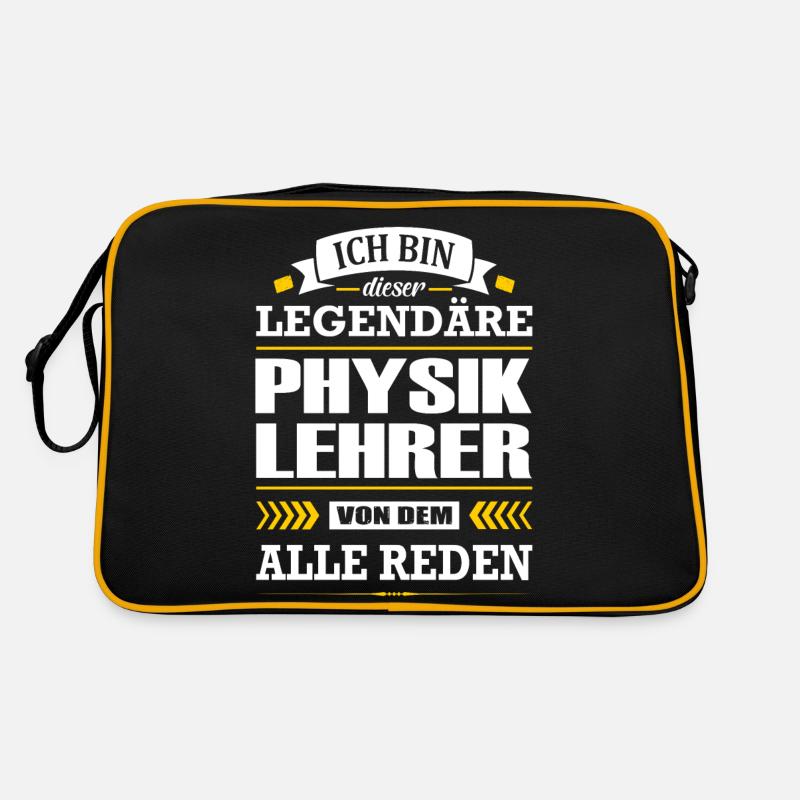 Ich Bin Dieser Legendäre Physiklehrer Lehrer - Retro Tasche - Schwarz/Gold