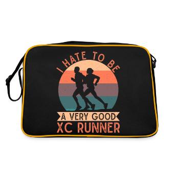 Funny XC Running Gift XC Runner Edition - Retro Bag - black/gold - Back