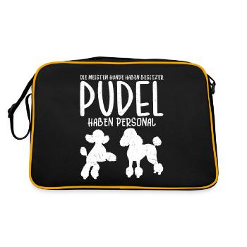 Les caniches ont un chien de bâton maîtresse maîtres chiens - Sac Retro - noir/or - Dos