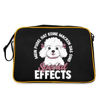 My poodle has no quirks dog mistress master - Retro Bag - black/gold - Back